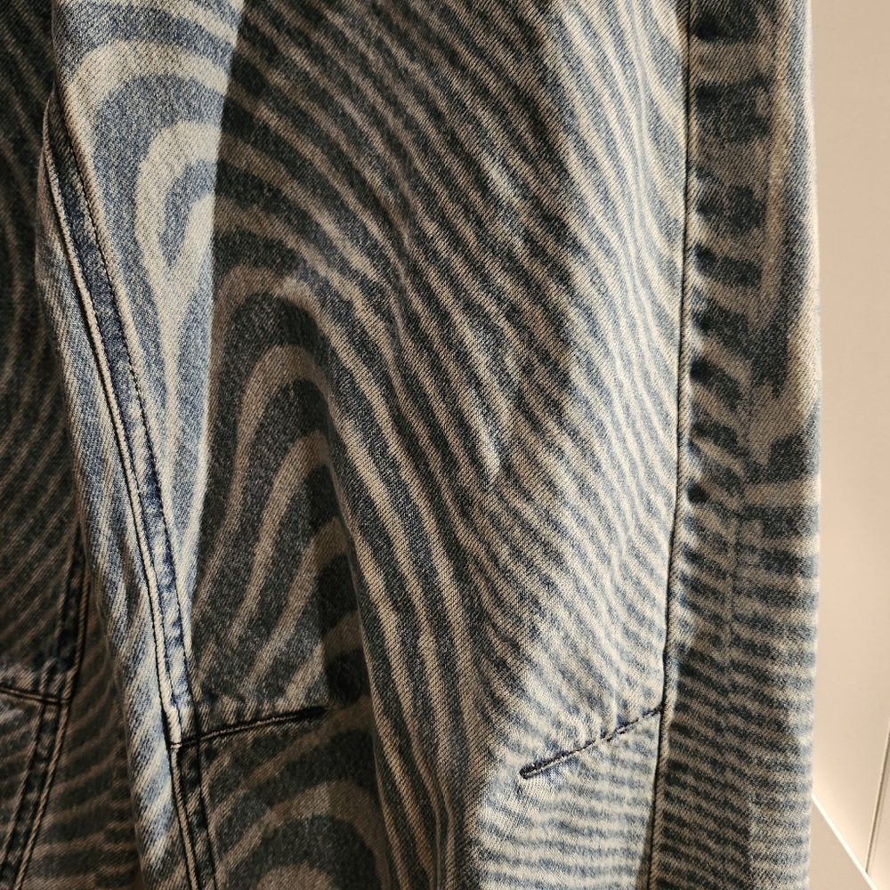 Urban Outfitters BDG RIH Extreme Baggy Pyschodelic Blue Striped Jeans Size 25 - Picture 8 of 13